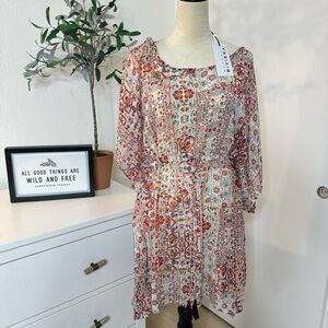 Margaux Riviera Women's Bohemian Waist Tie Tassel Dress Size Large